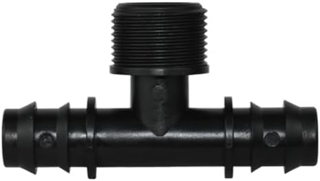 4PCS 1/2" 3/4" Threaded 16 20 25MM PE Hose Barb Tee Connector Garden Drip Irrigation Adapter Tubing Coupling Repair(SPL11-302-20MM-4PCS) by Unknown
