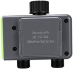 2 Zone Sprinkler Timer with Rain Sensor, Battery Powered Programmable Water Timer, Dual Outlet Digital Irrigation with Brass Inlet Outlets, Watering for Garden Hose, - Image 7