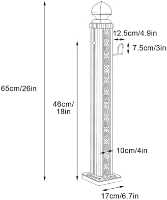 Outdoor Water Spigot, Waters Hose Holder Stand, Freestanding Private Fire Hydrant Suitable for Yard, Garden, Farm(65x10cm/26x4in) - Image 2