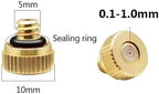 50Pcs Brass Irrigation Thread Mist Nozzle Low Pressure Misting Sprayer Water Nozzles UNC10-24 for Dust Control Outdoor Cooling System(0.3mm) - Image 4