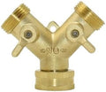 Garden Tap Splitter Brass Garden Hose Splitter 2 Way Tap Y Type Watering Connector Garden Tap for Outdoor Faucet for Outdoor (A) by Unknown