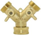 Garden Tap Splitter Brass Garden Hose Splitter 2 Way Tap Y Type Watering Connector Garden Tap for Outdoor Faucet for Outdoor (A) by Unknown