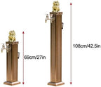 Freestanding Retro Garden Water Column with Faucet, Freeze Proof Outdoor Faucet with Garden Hose Holder Freestanding, 10m Spray Gun(C-69cm/27in) - Image 5