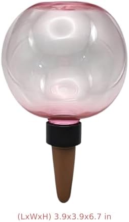 4 Pcs Self Watering Globes for Indoor Plants, 16.9 fl oz Pink Ceramic Plant Waterer, Bubble Shaped Houseplant Irrigation System, 6.69 x 3.93 in for Potted Succulents, Flowering Plants - Image 2