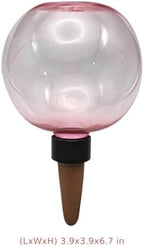4 Pcs Self Watering Globes for Indoor Plants, 16.9 fl oz Pink Ceramic Plant Waterer, Bubble Shaped Houseplant Irrigation System, 6.69 x 3.93 in for Potted Succulents, Flowering Plants - Image 2