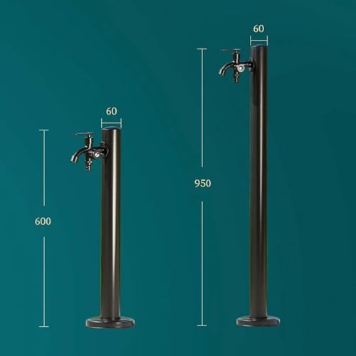Stainless Steel Outdoor Water Column Hose Stand with Faucet - Decorative Garden Fountain Dispenser for Efficient Irrigation & Washing - Image 4