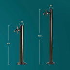 Stainless Steel Outdoor Water Column Hose Stand with Faucet - Decorative Garden Fountain Dispenser for Easy Irrigation & Washing - Image 4