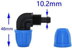 20pcs 3/8" Garden Hose Connector Knee Drip Irrigation Pipe Fitting Lock Nut 8/11 Elbow Barb 90 Degrees Hose Repair Adapter - Image 6