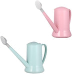 Alasum 2pcs Gardening Watering Cans with Long Spout 2l Translucent Plastic Watering Pots for Indoor and Outdoor Irrigation Pink and Green Horticulture Tools for Plant Care by Alasum