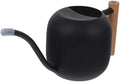 Plant Watering Can Black with Long Spout, Stainless Steel 1.2l by Mikikit