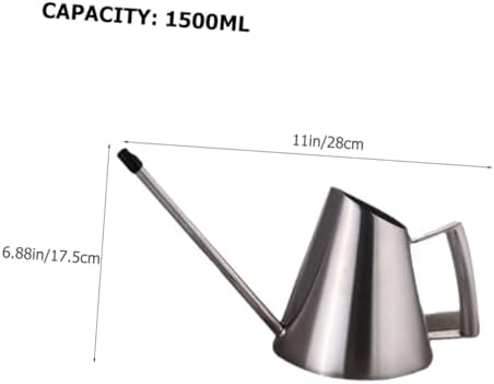 Stainless Steel Watering Can 1500ml Metal Long Spout Garden - Image 2