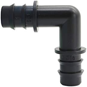 Industrial Horticultural Pipe Hose Connector 1/2 Inch 90 Angle Bend Barb Connector Garden Micro Irrigation Water Connectors Drip Irrigation Fittings 100 Pcs (Color : Black, Diameter : 1/2'') - Image 4