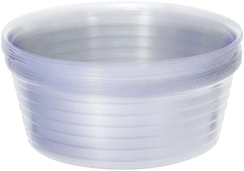 MECCANIXITY Plant Pot Saucer 10 Inch Plastic Round Flower Drip Tray for Indoor Outdoor, Clear Pack of 20 by MECCANIXITY