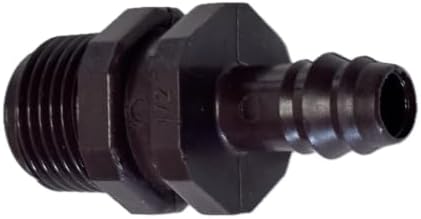 NETAFITM Drip Irrigation Barbed Fittings,3/8" 12MM Black Drip Tubing Coupler Elbow Tee Reducer (Threaded Male Adapter - 12mm X 1/2" MPT, 25 Count) - Image 6