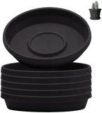 Bloem Terra Plastic Saucer Tray for 8" Terra Planters, Black, 6-Pack by Bloem