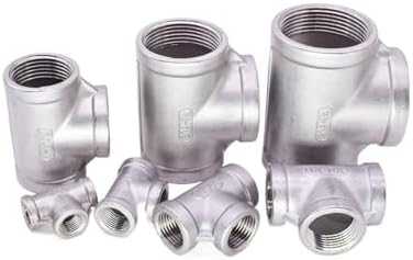 1/8" 1/4" 3/8" 1/2" 3/4" 1" 2" 3" BSP NPT Female Tee 3 Ways Splitter Stainless Steel Pipe Fitting Connector Coupler (Color : BSPT SS304, Size : 3") - Image 3