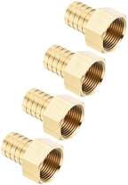 4pcs Brass Hose Barb Fittings 1" Hose Barb to 1" NPT Female by Kozelo
