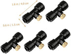 Sosoport 4sets Misting Tee Brass Misting Nozzle Tees Mist Nozzle Sprinkler for Irrigation Cooling System - Image 2