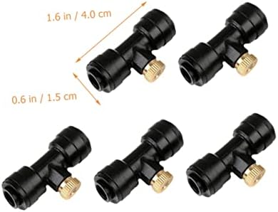 Sosoport 4sets Misting Tee Brass Misting Nozzle Tees Mist Nozzle Sprinkler for Irrigation Cooling System - Image 2