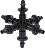 4/7MM 6-Way Garden Water Connector for Micro Tubing 1/4'' Hose Water Splitters Micro Irrigation Coupling Adaptor Barbed(5 PCS) by Unknown