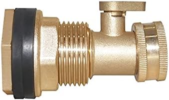Joywayus 3/4"GHT Female x 1"NPT Male Brass Bulkhead Water Tank Connector & Garden Hose Shut Off Valve Kit with Rubber Washers and Teflon Tape (Pack of 2) - Image 5