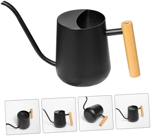 Stainless Steel Watering Can Black with Long Spout 1000ml - Image 6