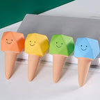 Set of 4 Automatic Clay Cones Watering Spikes Terracotta Watering Aid with Playful Faces for Mess Release Plant Care - Image 6