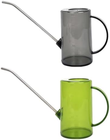 Beavorty 2pcs 1000ml 304 Stainless Steel Watering Cans with Long Spout for Indoor Plants and Succulents, Black and Green Plant Watering Tools for Home Gardening by Beavorty