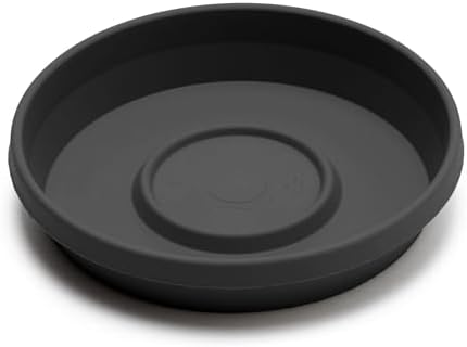 Bloem Terra 20" Round Plastic Plant Saucer, Lightweight UV-Resistant Indoor/Outdoor Flower Pot Tray - Fits 20-inch Planter Pots, Black, 2-Pack - Image 3