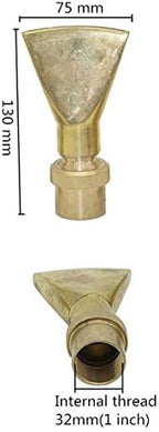 Fountain Nozzle,Hose Fittings 1 Pc Ornamental Adjustable Brass Fan Shaped Fountain Nozzles 1/2" 3/4" 1" 2" Duckbill Column Garden Landscape Sprinkler Fountain(1 Inch) - Image 2