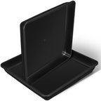 Abaodam 2 Pack Square Plant Saucer Tray 16 inch, Heavy Duty Plastic Square Plant Saucers for Indoors Outdoor, Flower Planter Drip Trays for Pots, Seed Starting, Seedling Growing by Abaodam