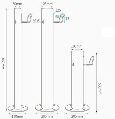 Floor-Standing Water Column with Faucet, Stainless Steel Outdoor Garden Hose Holder Anti-Freeze Cracking Vertical Water Column, Cylindrical Garden Fountain, 1/2-inch and 3/4-inch Hose Connectors - Image 2