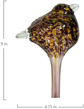 Echo Valley BPQDS Bird Quencher; Brown, Blue and Green 9.5 x 5 Inches Glass Self-Watering Plant Stake; Set of 3 - Image 4