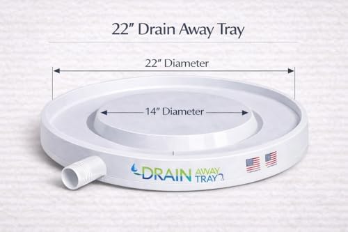 Drain Away White 22 Inch Plant Saucer Heavy Duty Drain Tray for Large Pots Indoor Outdoor Waterproof UV Resistant | Protect Floors Decks | 12in 15in 22in | White Gray Terra Cotta Black - Image 4