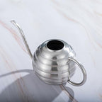 VILLCASE Stainless Steel Watering Can 400ml for Indoor Plants, Metal Sprinkling Pot with Rippled Sphere Spray Head, Small Household Gardening Watering Kettle for Succulents and Flowers - Image 6