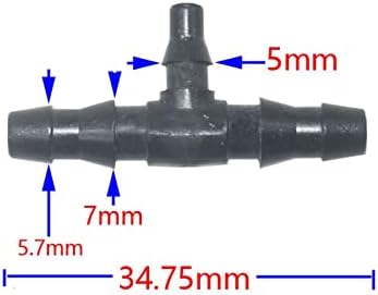 3/5 4/7 Hose Connectors Tee Cross Barb Coupling Watering Fitting For Hose Drip Irrigation System Joints 50Pcs (Color : 4I7 MM-01) - Image 6
