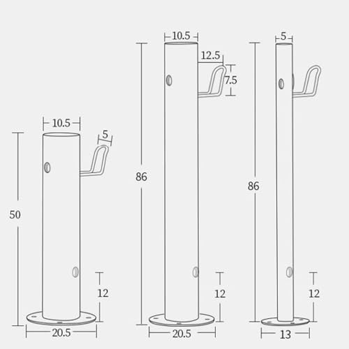 Outdoor 304 Stainless Steel Cylindrical Vertical Garden Water Column, Decorative Yard Hydrant Water Feature Fountain, Freestanding Garden Hose Holder with Full Copper Faucet,for Irrigation and Water - Image 2