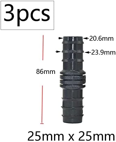 Garden Irrigation Tubing Fitting 16 20 25mm Tube Tee Elbow Equal Barb Connector End Plug Reducer Tee Micro Drip Adapter 5Pcs (Color : 25mm repair) - Image 2