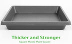 Plant Saucer 12 Inch Square 4 Pack, Plastic Plant Drip Trays, Plant Saucers for Indoors and Outdoors, Flower Pot Saucers, Saucers for Potted Plants, Planter Saucer, Plant Water Catcher Trays for Pots - Image 3
