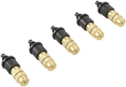 Garden Sprinkler 20Pcs Garden Adjustable Brass Atomizing Nozzle 4/7mm Hose Interface Barbed Misting Nozzles Watering Cooling Disinfection Sprayer - Image 5
