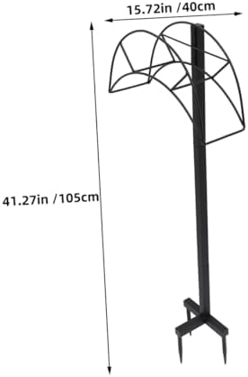 Portable Iron Garden Hose Black Storage Holder for Outdoor Use - Image 2