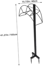 Portable Iron Garden Hose Black Storage Holder for Outdoor Use - Image 2