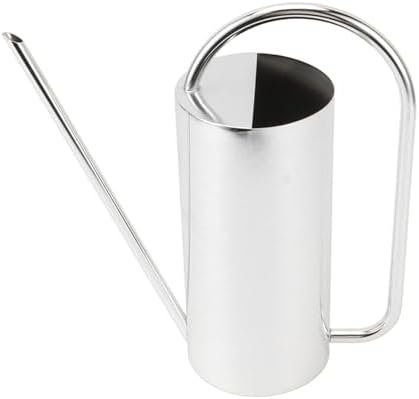 Plants Watering Can Large Capacity Stainless Steel Long Spout for Gardening Home Indoor Outdoor (Silver) - Image 2