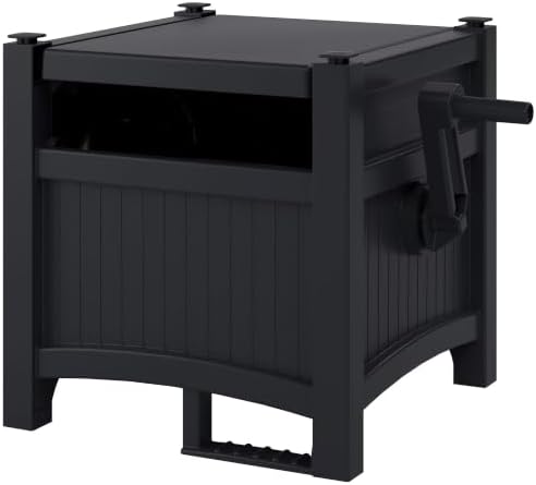 Hideaway Garden Hose Reel Storage Cabinet by Unknown