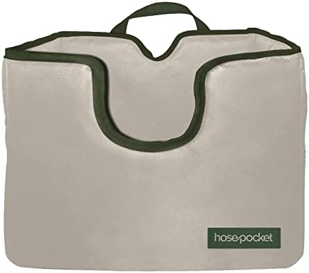 Expandable Garden Hose Holder by Hose Pocket – Store Your Expandable Garden Hose Neatly and Simply – Size Small Designed for 25-50 ft. Hose (Small) by PipeWarmers