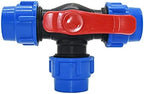 Garden Hose Fittings T-Type 32/40/50/63mm Pe Pipe Three-Way Ball Valve Garden Faucet Three-Way Manifold DN25 DN32 DN40 DN50 Connector 1 (Color : 40mm) - Image 5
