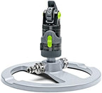 Impact Sprinklers for Yard, Garden, and Large Areas - Rotating Pulsating Lawn Sprinkler with Adjustable 360 Degree Rotating Head, 4 Spray Patterns, and Heavy Duty Metal Base by Kings County Tools by KingsCountyTools