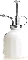 Plant Mister- White Color Glass Bottle & Brass Sprayer (Chrome) by Purism+Style