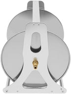 Stainless Steel Garden Hose Reel Wall Mount/Floor Standing, Heavy Duty Manual Water Hose Winder Holds 164ft of 1/2 Round Pipe, Portable Outdoor Hose Reel for Lawn, Yard, Garage, Patio - Image 4