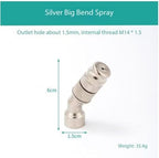 High Pressure Nozzle Brass Water Pipe Nozzle for Garden Hoses | Adjustable Features | Fits Standard Hoses, Garden Sprayers, Nozzles Silver Elbow Nozzle 10pc - Image 2